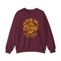 Orchard Crewneck Sweatshirt – "Livin' On The Orchard" Vintage Apple Pickup Pullover