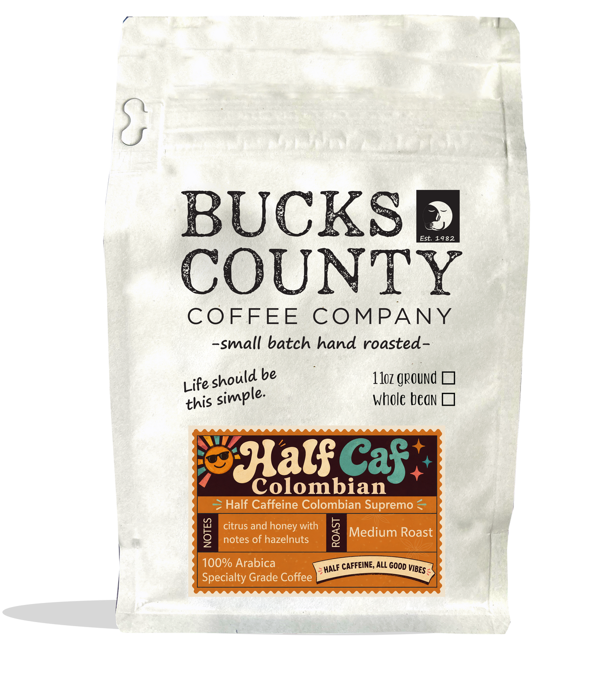 Half Caf Colombian Blend - Sugar Cane Decaf | Bucks County Coffee