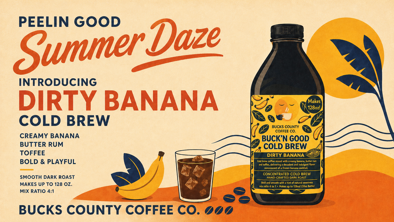 Dirty Banana cold brew summer artwork